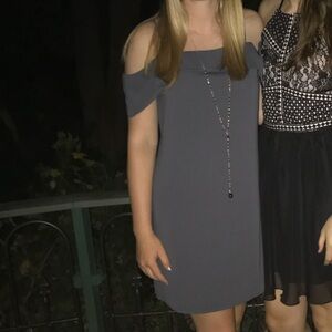 Charcoal grey mini dress